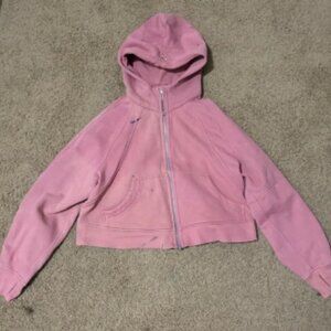 Lululemon Scuba Rose Pink Full Zip Sweater